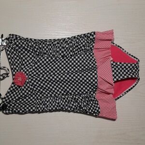 Hobie pink and black checked swim suit. Size Large Excellent condition